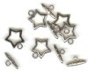 5 Sets of 17mm Nickel Plated Star Toggle Clasps